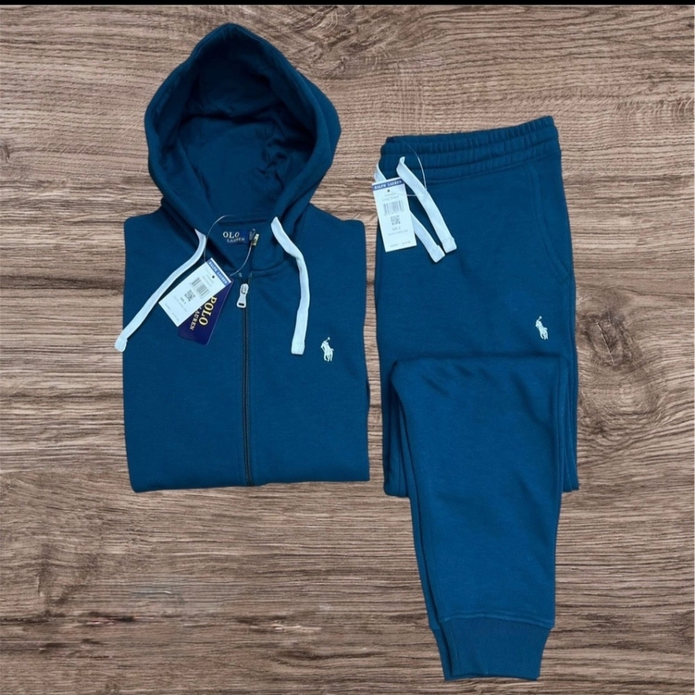 Men track suits Aqua Blue w/ White Horse- BRAND NEW